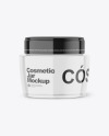 Clear Glass Cosmetic Jar Mockup