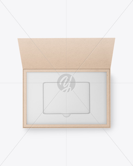 Gift Card in a Kraft Paper Box Mockup