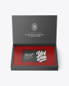 Gift Card in a Kraft Paper Box Mockup