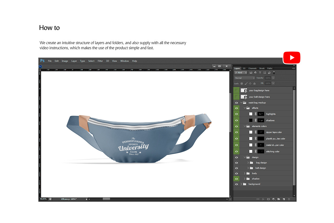 Waist Bag Mockup