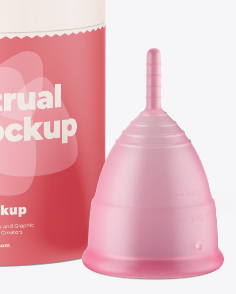 Menstrual Cup with Tube Mockup