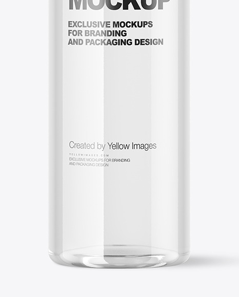 Clear Plastic Water Bottle Mockup