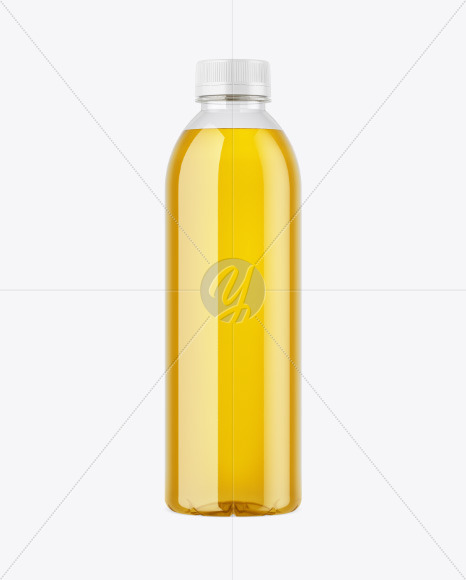 Clear Plastic Juice Bottle Mockup