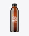 Amber Plastic Bottle Mockup