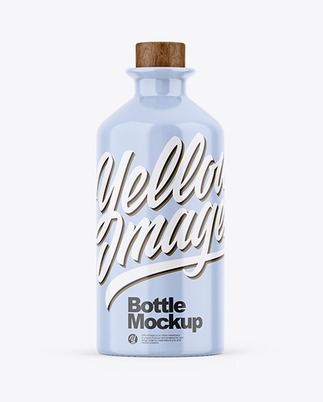 Glossy Bottle Mockup - Glossy glass