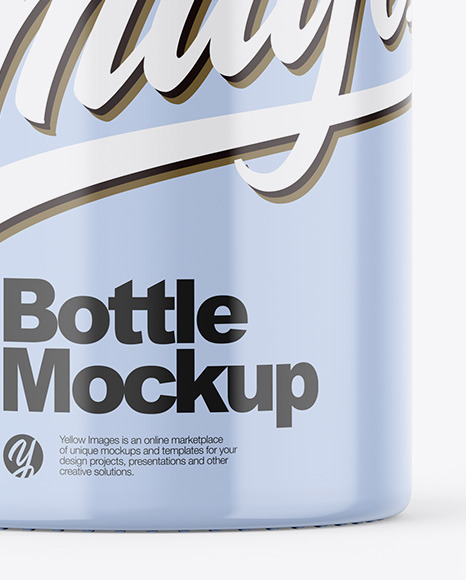 Glossy Bottle Mockup