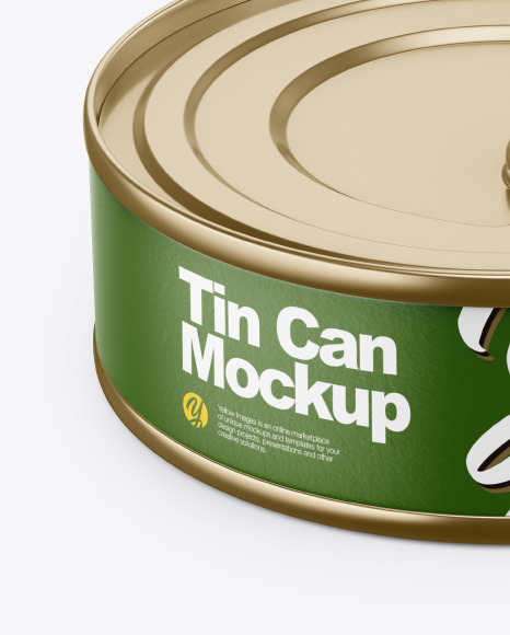 Tin Can With Pull Tab Mockup