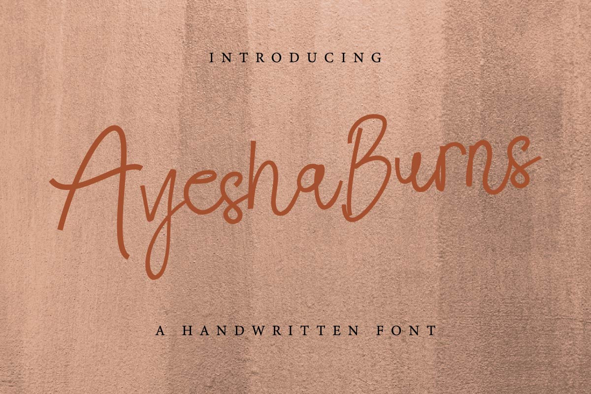 Ayesha Burns Handwriting Font Ayesha Burns Handwriting Font