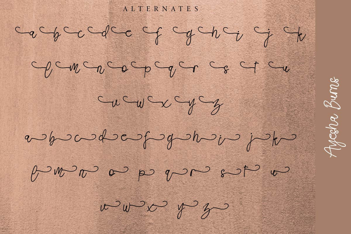 Ayesha Burns Handwriting Font