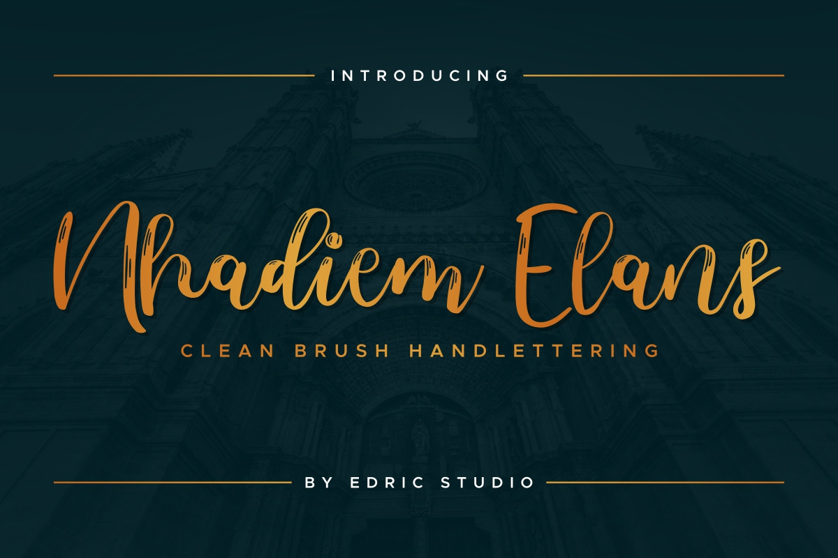 Nhadiem Elans Calligraphy Font Nhadiem Elans Calligraphy Font