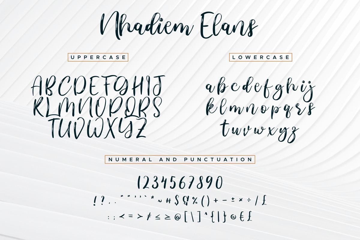 Nhadiem Elans Calligraphy Font Nhadiem Elans Calligraphy Font