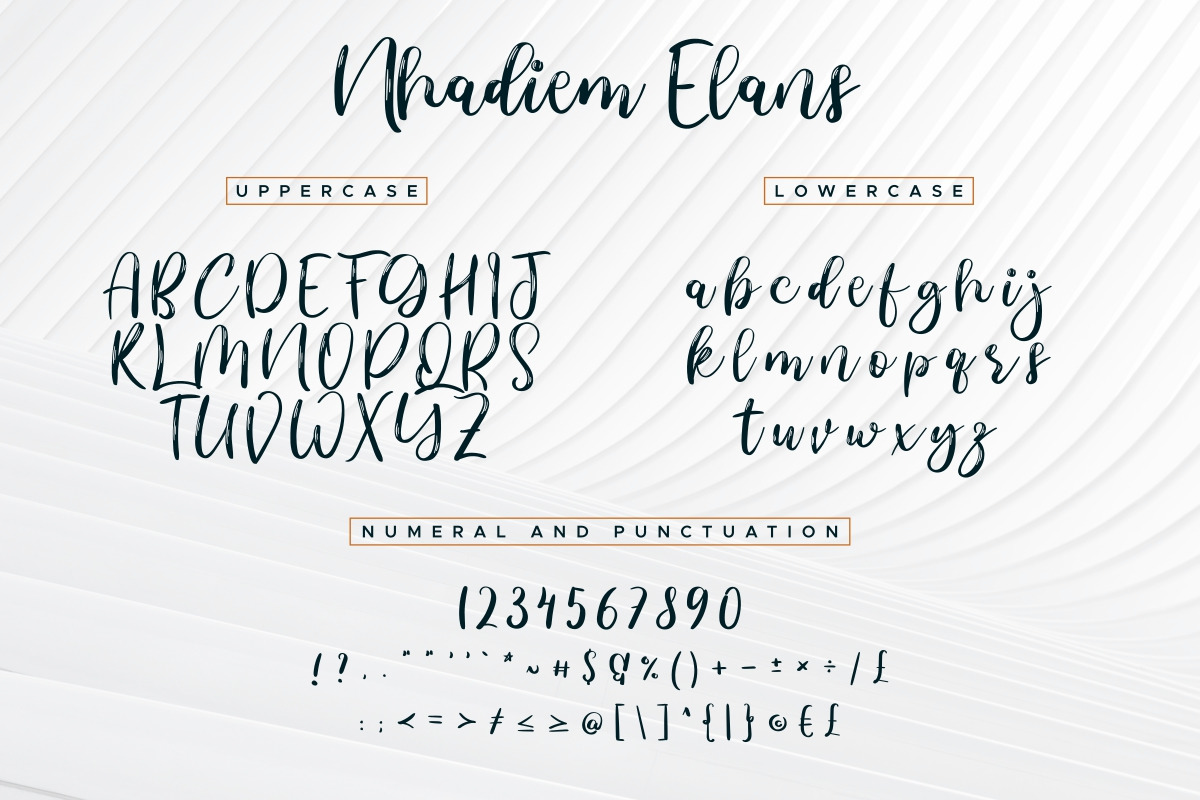 Nhadiem Elans Calligraphy Font