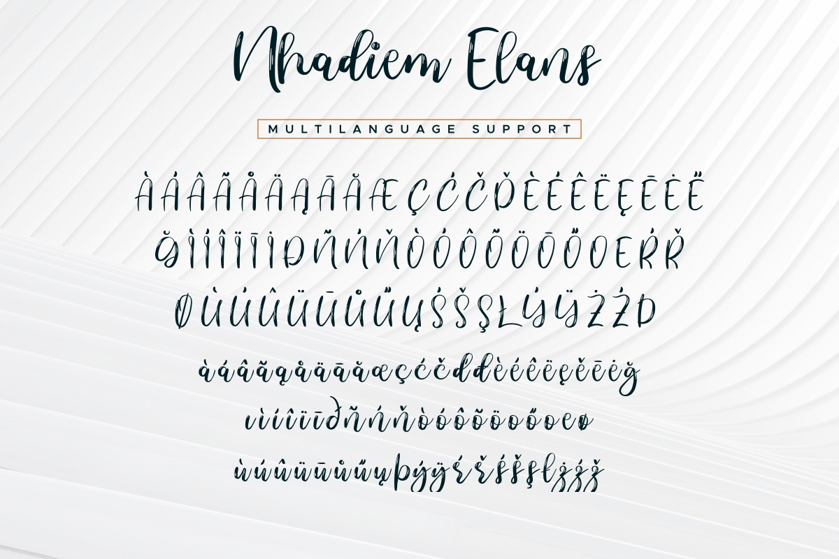Nhadiem Elans Calligraphy Font Nhadiem Elans Calligraphy Font
