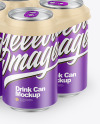 6 Pack Matte Cans with Holder Mockup