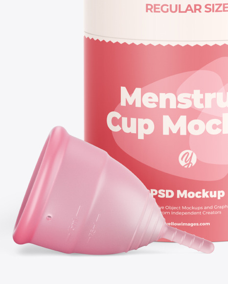 Menstrual Cup with Tube Mockup