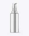 Metallic Cosmetic Bottle with Pump Mockup