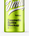 Metallic Cosmetic Bottle with Pump Mockup