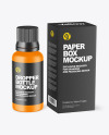 Matte Dropper Bottle with Paper Box Mockup