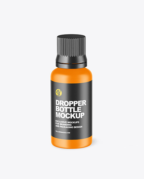 Matte Dropper Bottle with Paper Box Mockup