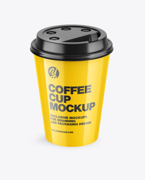 Glossy Coffee Cup Mockup