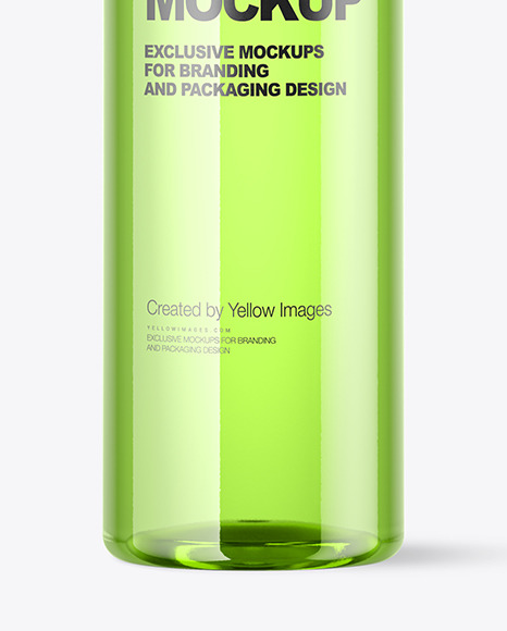 Colored Plastic Bottle Mockup