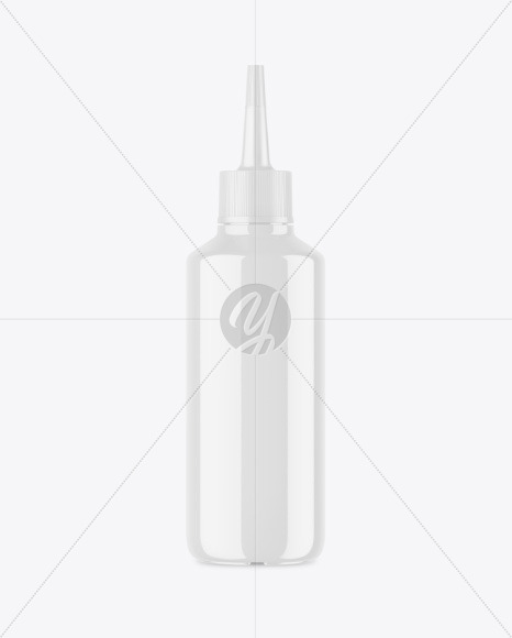 Glossy Plastic Bottle w/ Spout Cap Mockup