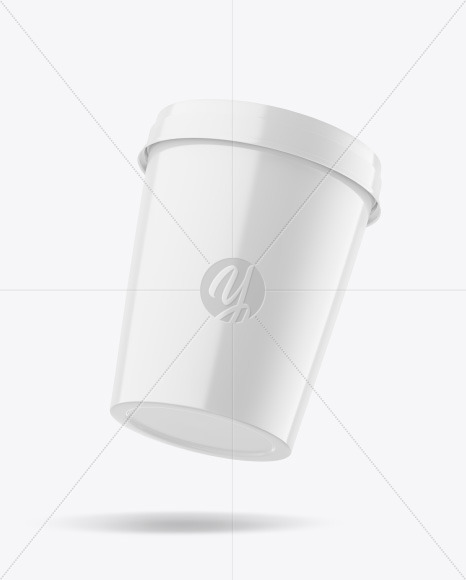 Glossy Ice Cream Cup Mockup