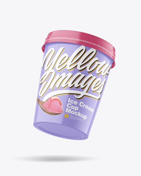 Glossy Ice Cream Cup Mockup - Premium+Psd+Ice+Cream+Jar+Packaging+Mockup