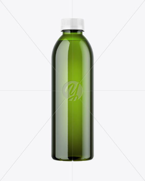 Green Plastic Bottle Mockup