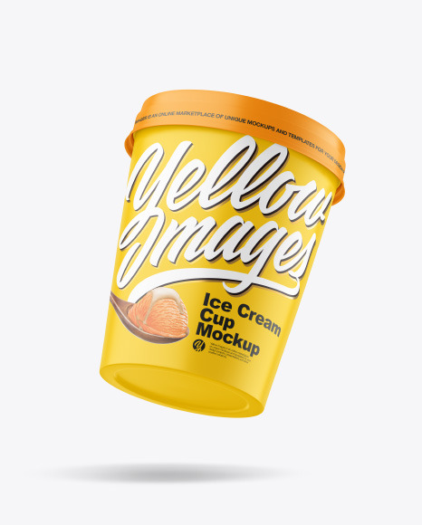 Matte Ice Cream Cup Mockup