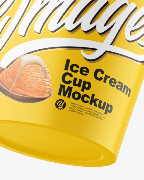 Matte Ice Cream Cup Mockup