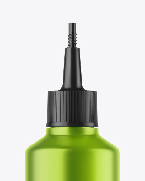 Metallic Bottle w/ Spout Cap Mockup