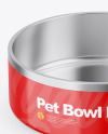 Glossy Pet Feeding Bowl Mockup