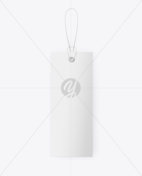 Glossy Hang Tag Label Mockup