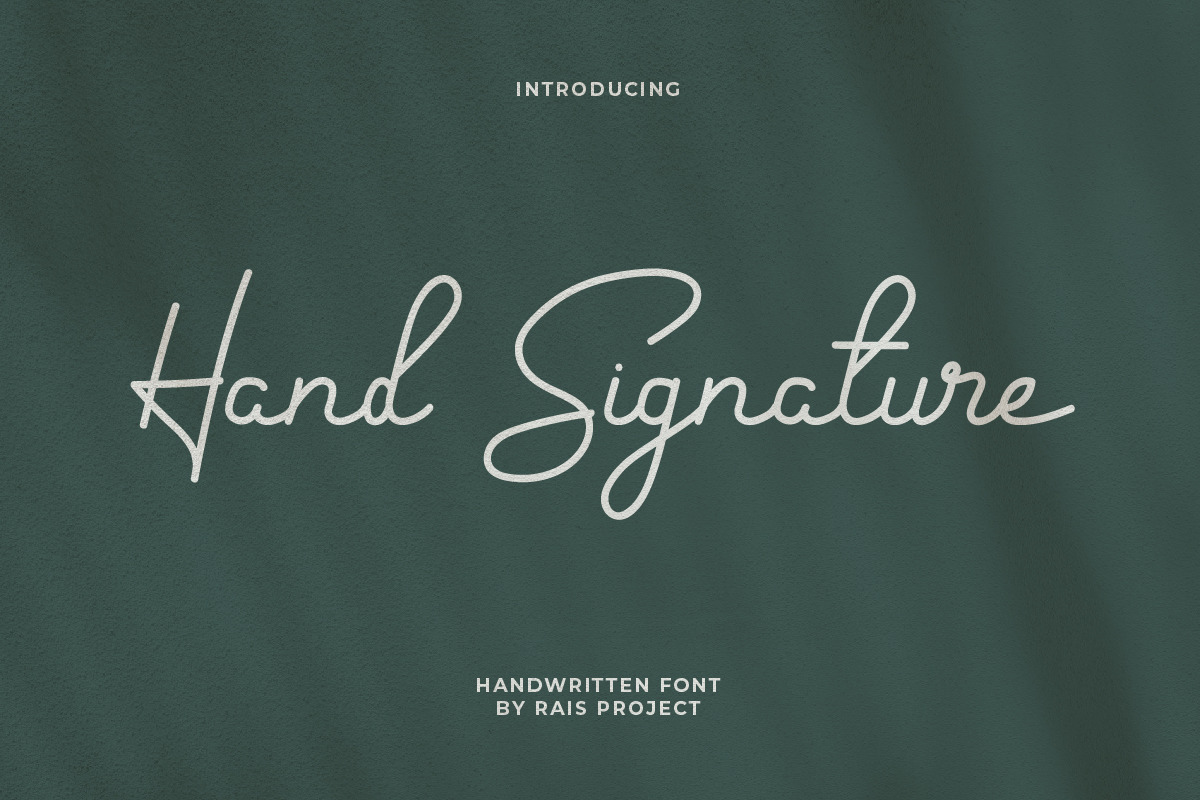 Hand Signature Handwriting Font Hand Signature Handwriting Font
