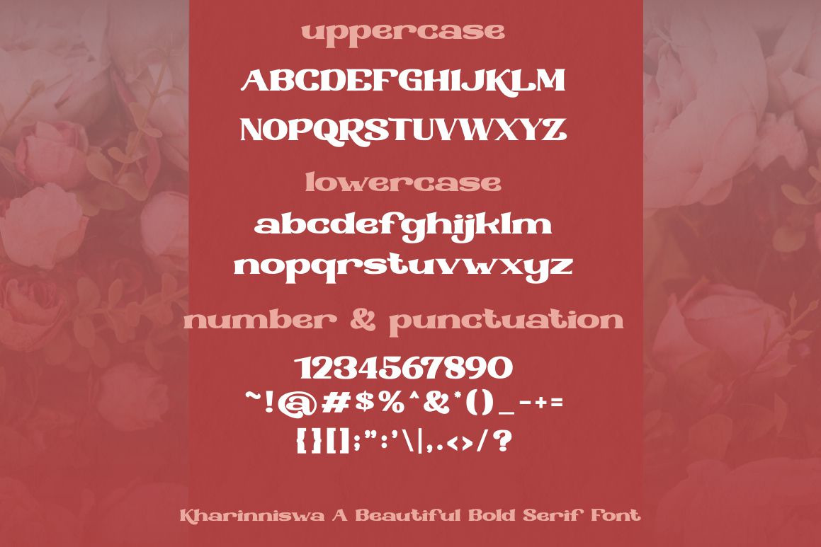 Kharinniswa - A Beautiful Bold Serif Font