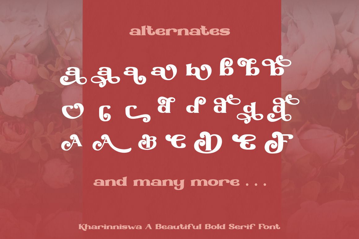 Kharinniswa - A Beautiful Bold Serif Font