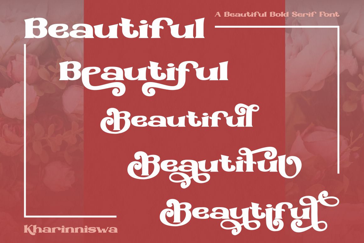 Kharinniswa - A Beautiful Bold Serif Font Kharinniswa - A Beautiful Bold Serif Font