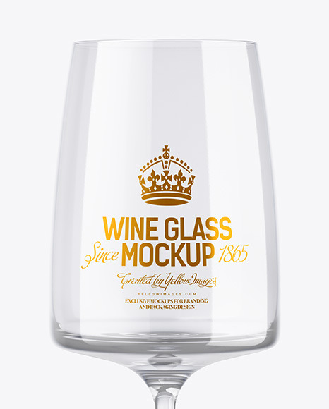 Clear Wine Glass Mockup