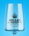 Clear Wine Glass Mockup