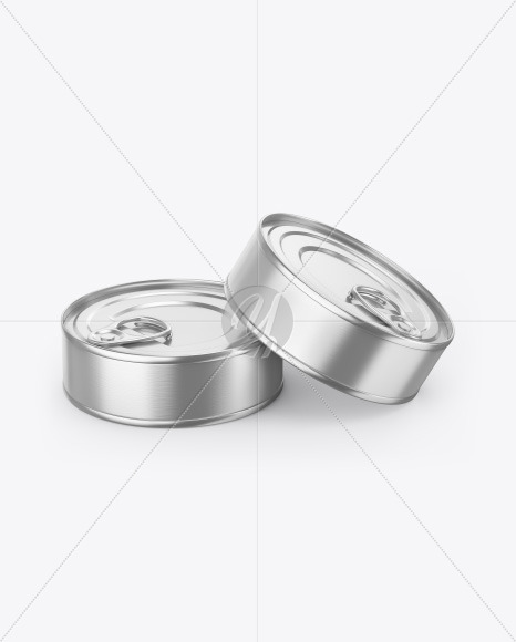 Two Tin Cans With Pull Tab Mockup