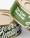 Two Tin Cans With Pull Tab Mockup