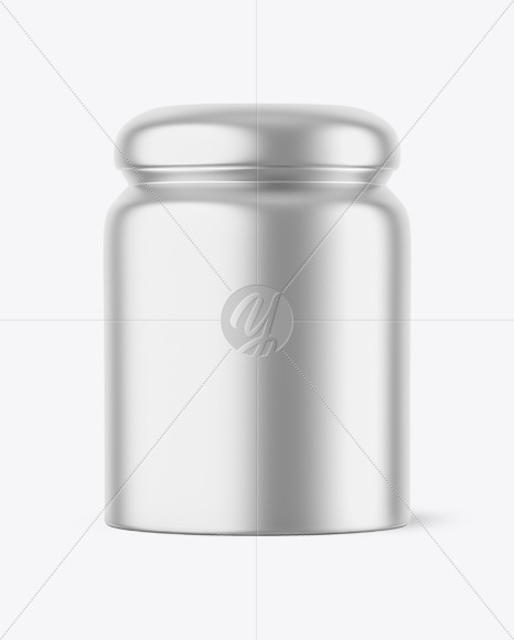 Matte Metalliс Storage Jar Mockup