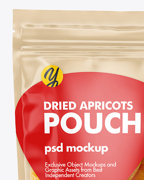 Clear Plastic Pouch w/ Dried Apricots Mockup