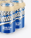 6 Pack Glossy Cans with Holder Mockup