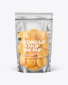 Frosted Plastic Pouch w/ Dried Apricots Mockup