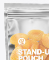 Frosted Plastic Pouch w/ Dried Apricots Mockup