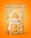 Frosted Plastic Pouch w/ Dried Apricots Mockup