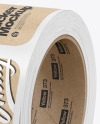 Roll with Kraft Stickers Mockup