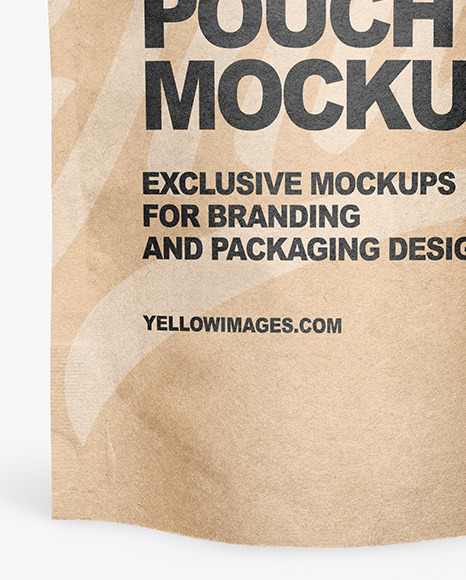 Kraft Paper Stand Up Pouch Mockup